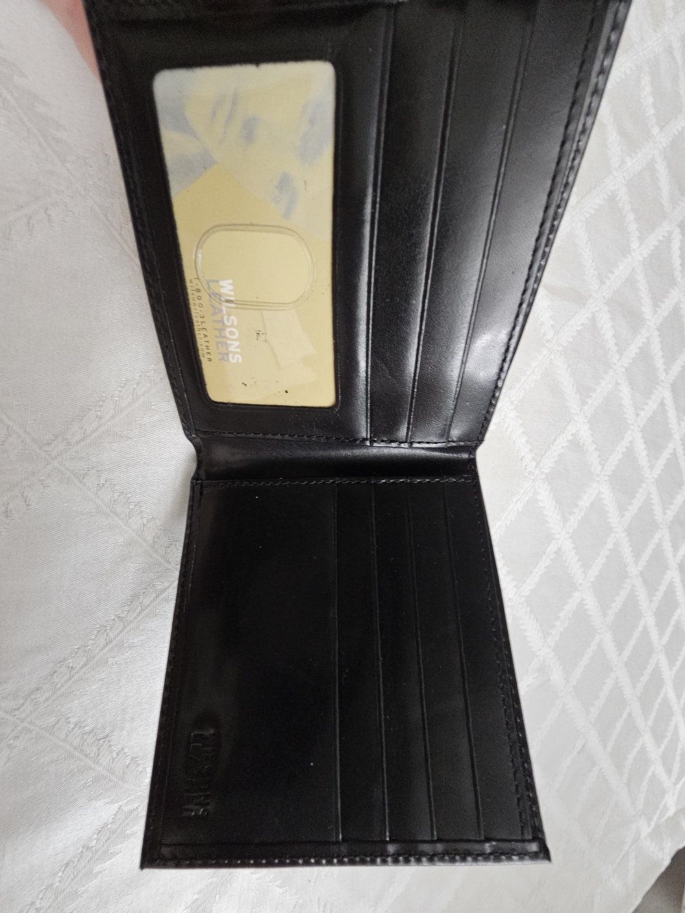 Wilsons Leather Black Bi-Fold Card Wallet